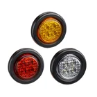 Truck Light Manufacturer 2.0 Inch Round Outline Clearance Lamps 24 Volt 12 Volt Truck Trailer Marker Lights