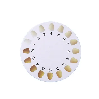 16 colors paper Teeth whitening shade guide