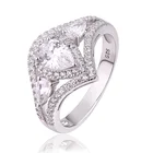 925 Silver Cz Silver Rings 925 Silver High Quality Zircon Engagement Rings 925 Sterling Silver CZ Ring For Women