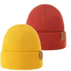 Soft Factory Wholesale Unisex Winter Wool Knitted Beanie Hat Soft Warm High Quality Cable Knit Plain Beanies For Women