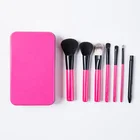 With Metal Box Tool Kits Customized Travel Makeup Brush Set 7 Pcs With Fashion Metal Tin Box Makeup Tool Kits