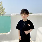Summer Kids Wholesale Price Colourful 100% Cotton Summer Popular Short Sleeve Shorts Sets Kids