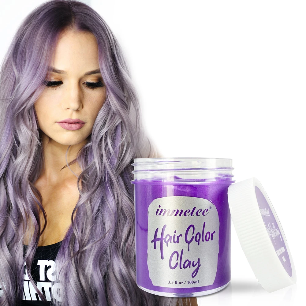 Immetee Hair Color Wax Temporary Color Styling Mud Strong Hold Hair Clay  Color Wax For Hair - Buy Hair Wax Color,Color Hair Wax,Hair Color Wax  Product on 