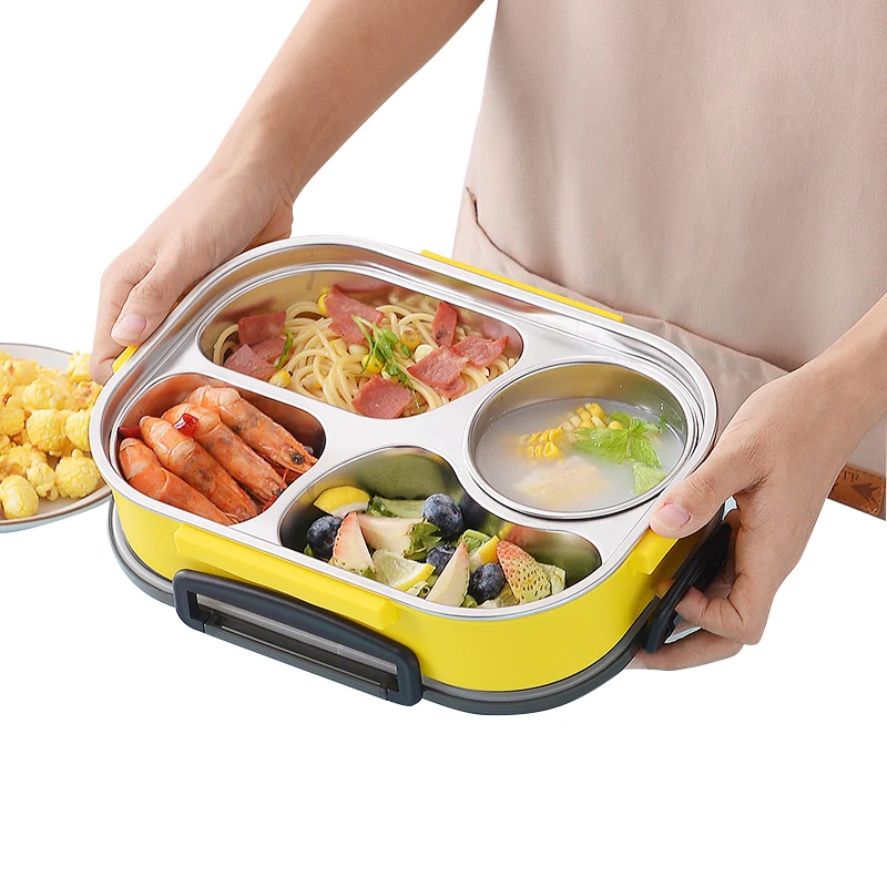 New Arrival nordic food containers of 3 Compartment lunch box for School Tiffin