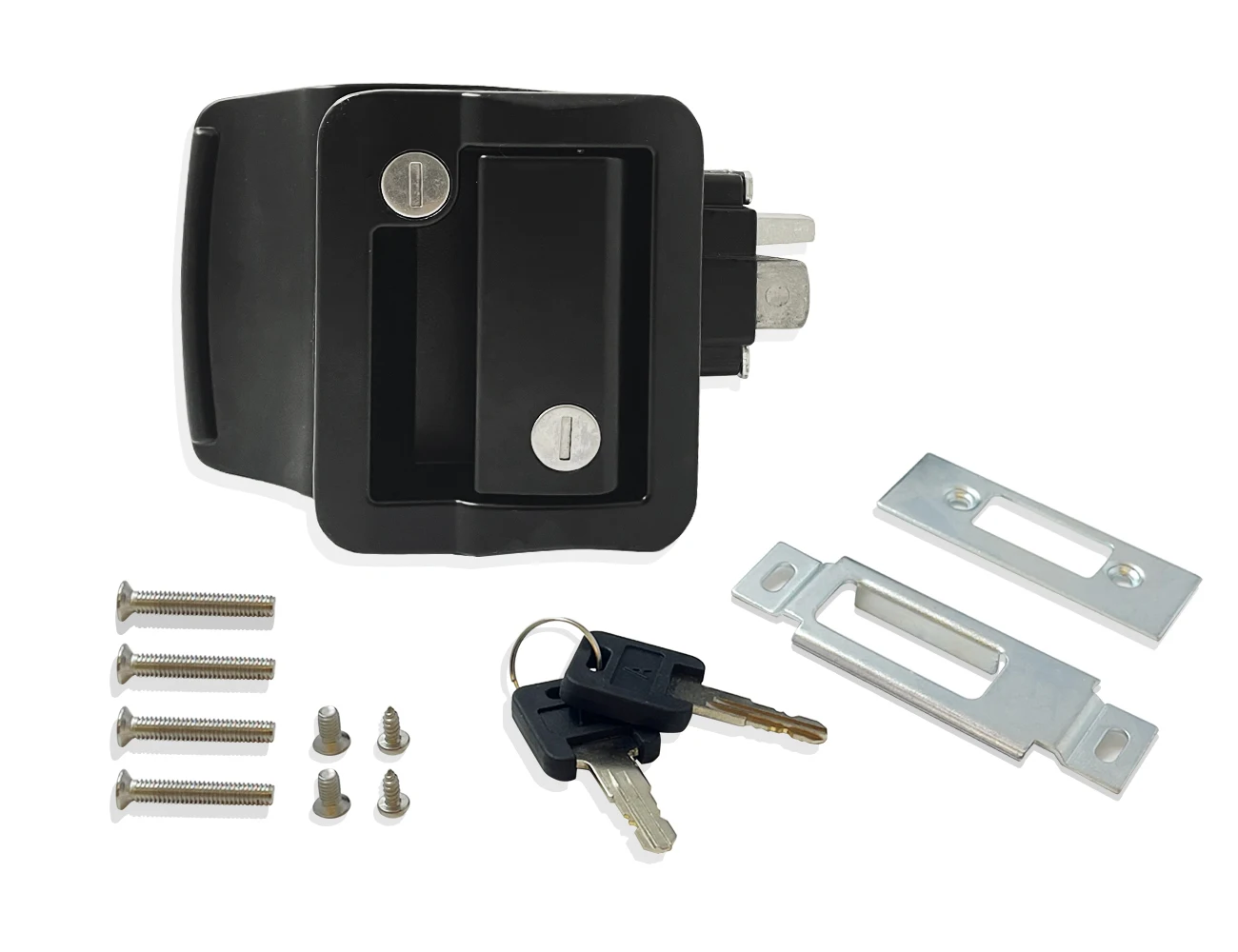 Rv Entry Door Lock Latch Vehicle Travel Trailer Door Latch Security Lock Black details