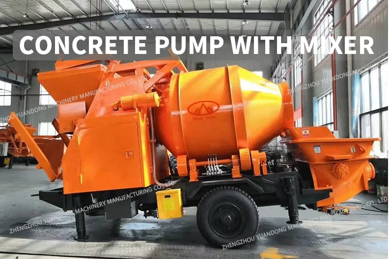Electric Powered Concrete Mixer and Pump 30M³/H Concrete Mixing Pump Machine manufacture