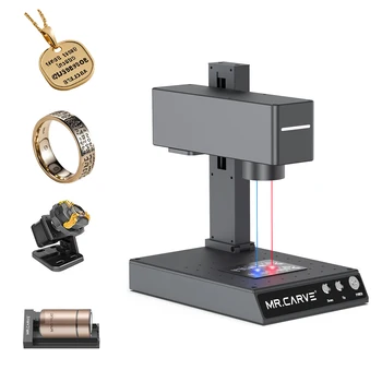 Wholesale Mr Carve M4 Desktop Fiber Laser Engraving Machines Metal Stainless Steel Gold Jewelry Ring Mini Laser Marking Machines