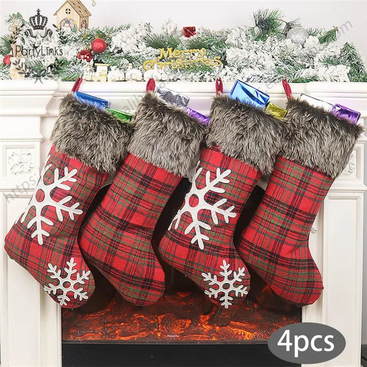 christmas gift socks plush christmas stocking with hanging rope