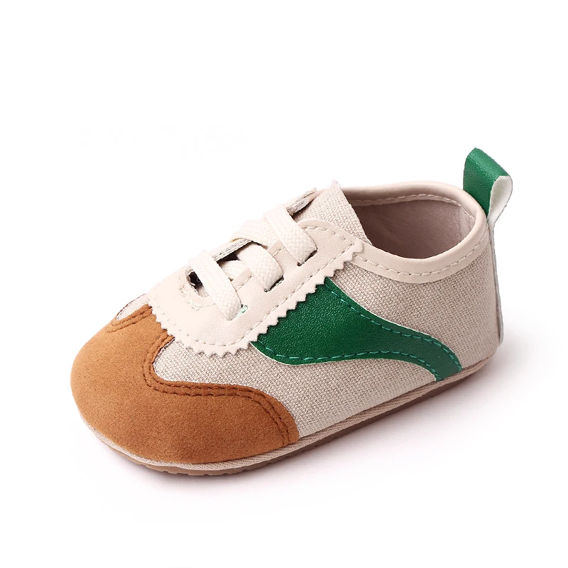 Soft Sole Breathable Wear Comfortable Round Head Baby Color Matching Casual Toddler Shoes supplier