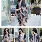Silk Scarf Summer Chiffon Sunscreen Shawl Sunscreen Clothes Travel Silk Scarf Coat Beach Towel
