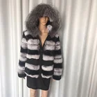 Coat China Factory Wholesale Winter Fur Coat Rex Chinchilla Fur Coat Women Real Fur Coat