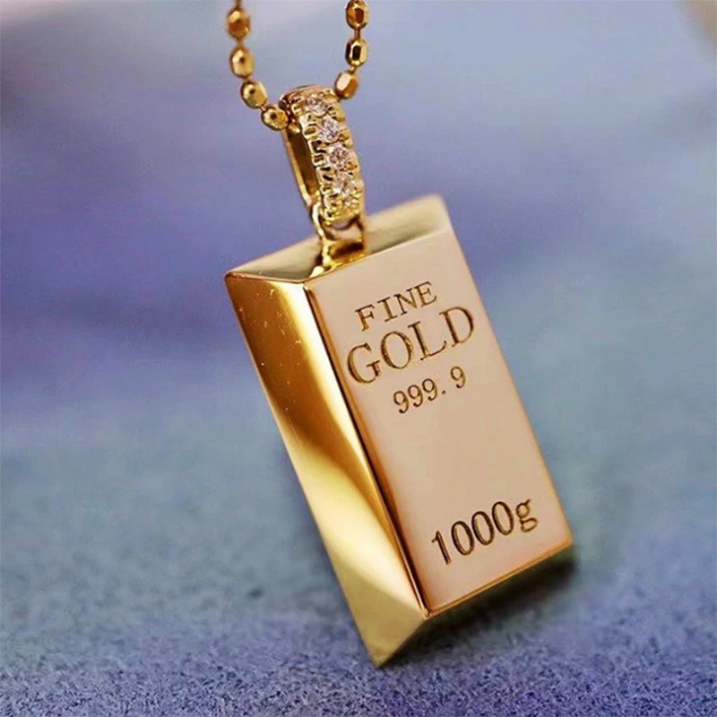 18k Yellow Gold Plated Small Gold Bar Pendant Necklace - Buy Pendant  Necklace,18k Gold Plated,Necklace Product on Alibaba.com