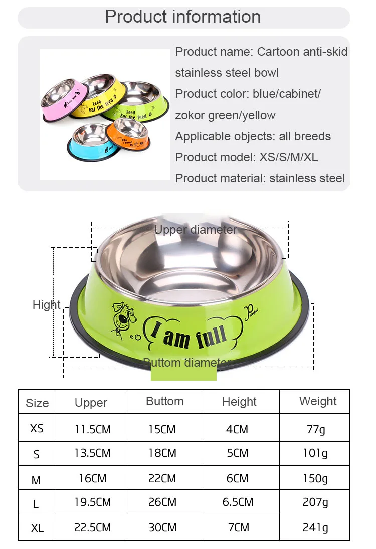 Stainless Steel Durable Custom Printing Dog Bowl Large Size Pet Bowl for Big Dog Food Grade 30cm Cheap Dog Bowl details