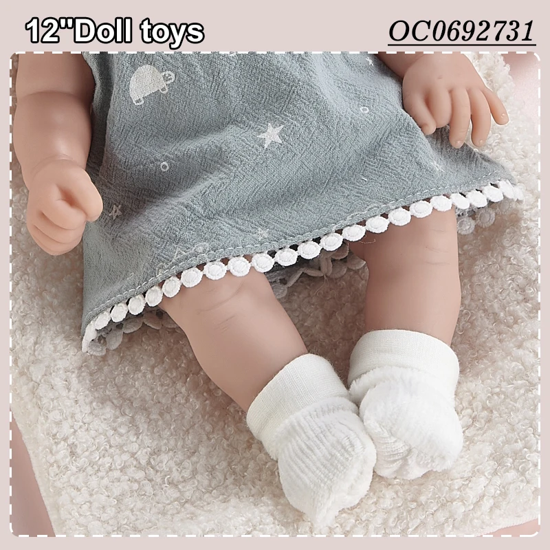 OEM ODM service 12 inch cheap reborn baby dolls cute soft silicone for sale