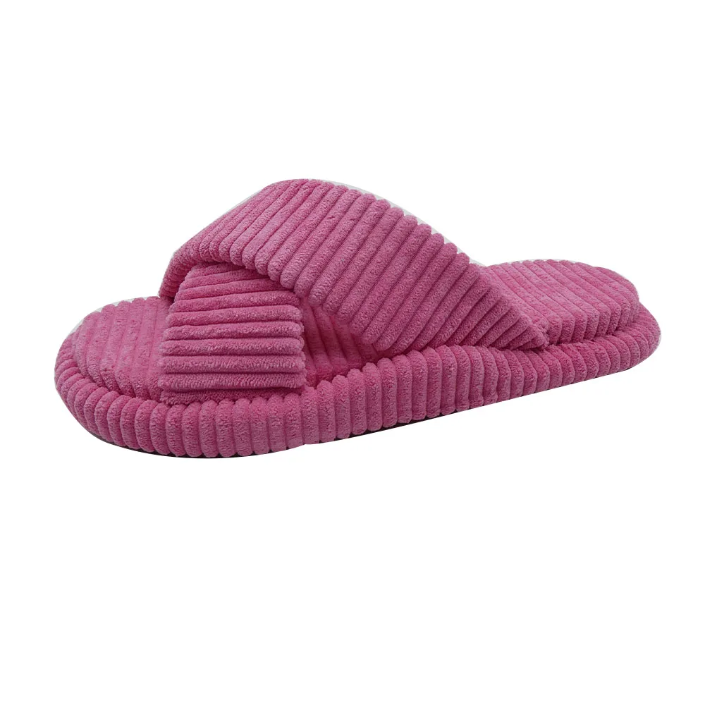 New Arrival Women'S Home Slippers Plush Furry Open Toe Fluffy Home Shoes Comfy Indoor Slipper On Breathable