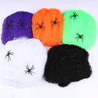 Halloween Party Decoration Stretchable Spider Web With Spiders