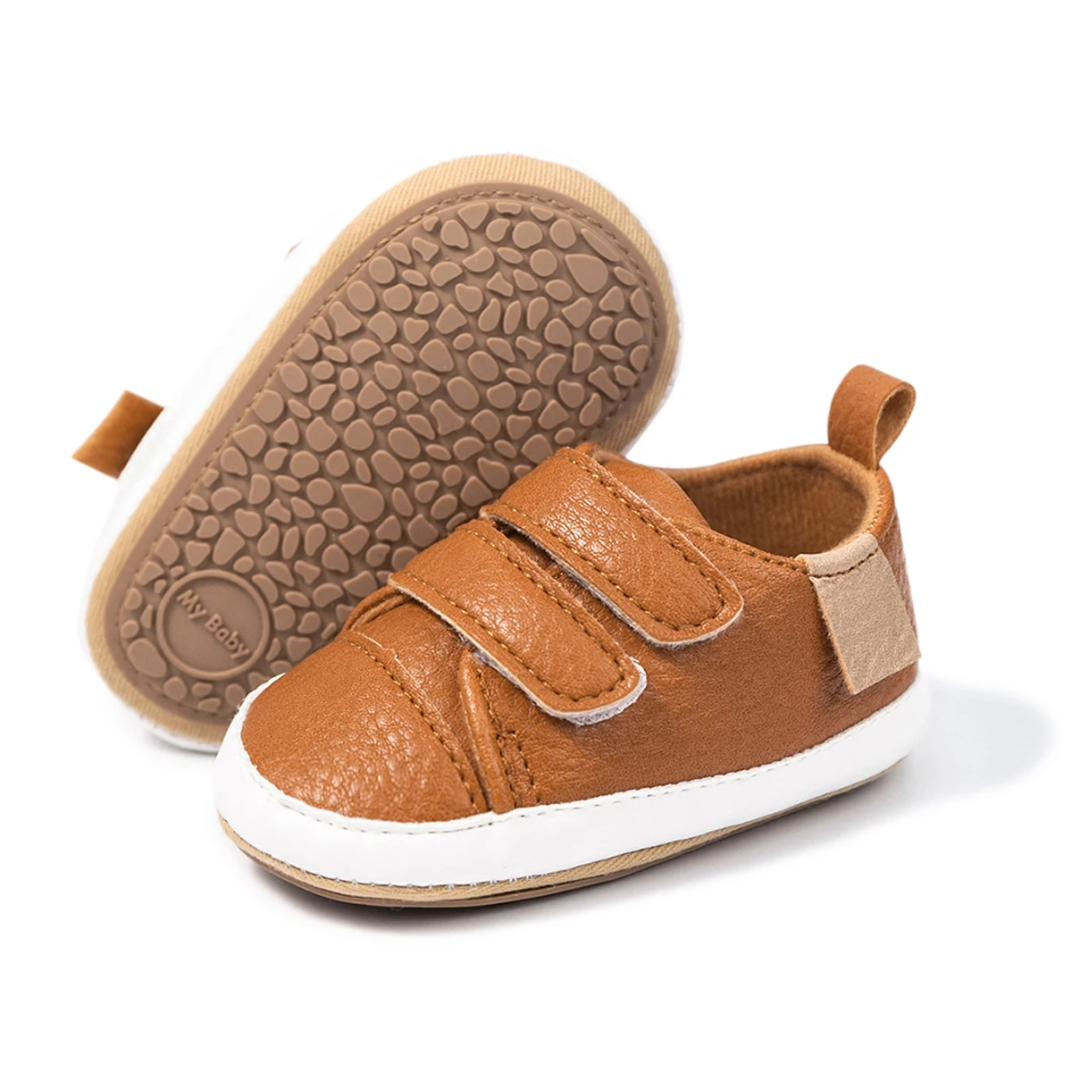 Casual Style New Designed Outdoor Infant Pu Walking Baby Causal Shoes Pu Leather Baby Sneakers