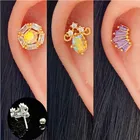 Silver Stud Cz Professional Supplier Silver Simple Wear Single Piercing Ear Stud Women Design Cz Piercing Jewelry