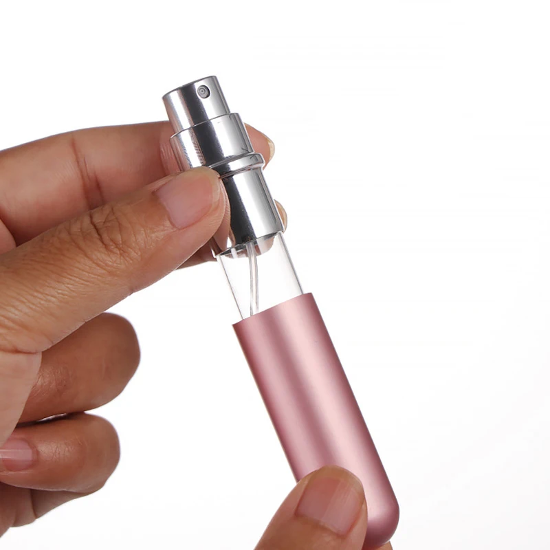 8ml 5ml Refillable Mini Perfume Spray Bottle Portable Metal Aluminum Twist Up Atomizer Perfume Bottle With Gold Metal Atomizer