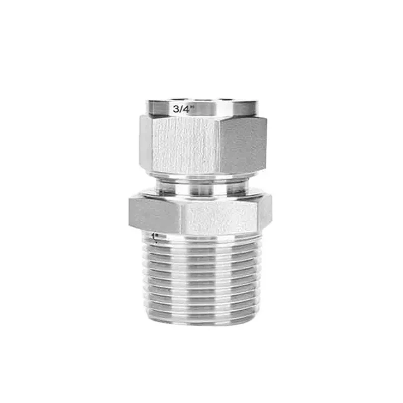 Swagelok Type Ss316l Compression Male Connector 1 Npt X 3 4 Tube Od