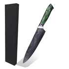 8 Slicing Knife Newest Professional VG-10 Damascus Green Acrylic Handle 8 Inch Slicing Knife Chef Knife