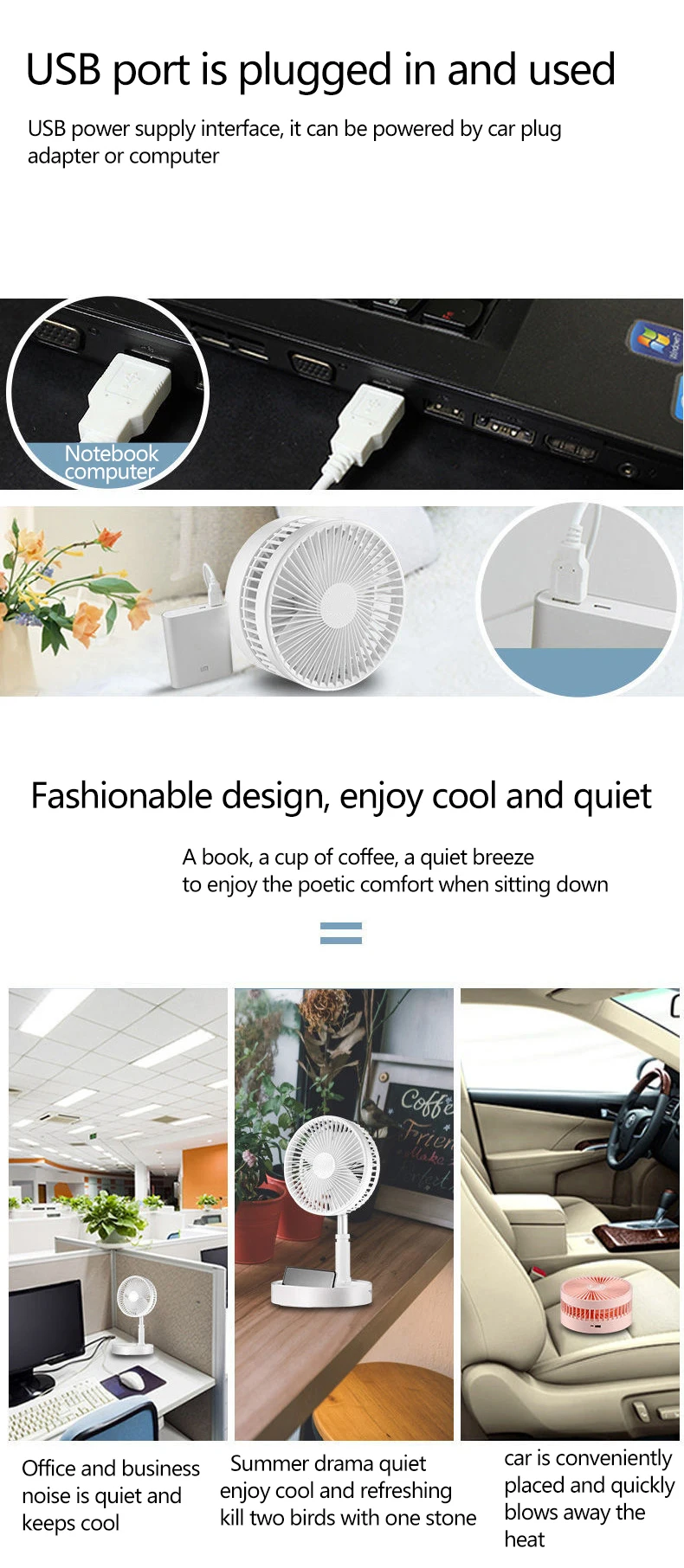 Usb Chargeable Fan, Plastic, 3.7, Battery - detail 12