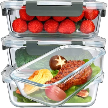 Free sample lunch box 3pcs set tiffin box food packing wholesale meal prep container
