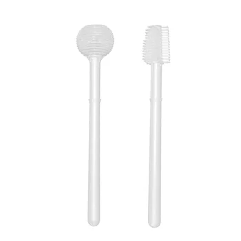 LULA 2022 New arrival 2 Piece Baby Toothbrush Set with Silicone Tongue Cleaner & Deciduous Tooth Brush