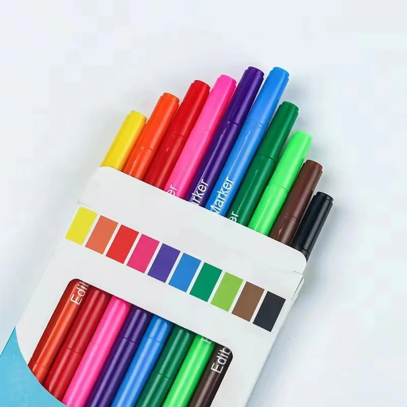 New 10Pcs Edible Food Coloring Marker Pens Food Grade cake drawing decoration birthday cake tools pens