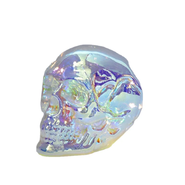 light up glass skull