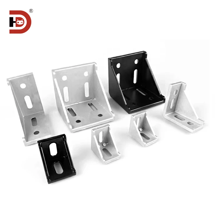 Industrial Aluminum Profile Corner Code 4040 Accessories 20/304080 Connection 90 Degree L-shaped Seat Profile Connection details