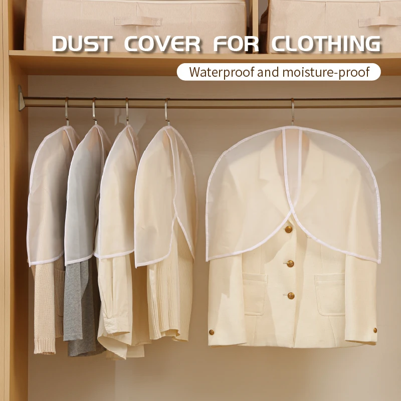 2025 New Garment Bag Closet Hanging Garment Protective Shoulder  Dust Cover Clear Shoulder Dust Covers for Clothes