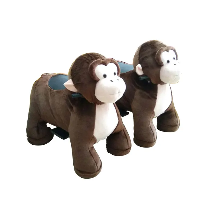 Indoor Carnival Plush Motorized Battery Coin Operated Shopping Mall Walking Animal Electric Ride