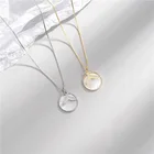 Pearl 925 Sterling Silver Pave Zircon Necklace Jewelry Fishtail Pearl Shell Pendant Necklace For Women