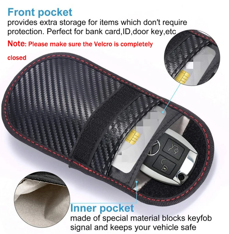 Faraday Cage Protector Anti Theft Pouch Anti Hacking Case Blocker Car