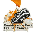Cheap Medals Cheap Custom 15k Running Finisher Hollow Sports Shoes Shaped Dash Award Medal With Ribbon