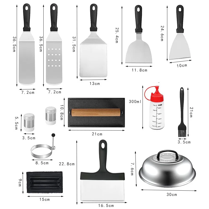 BBQ Flat Top Grill Accessories Set