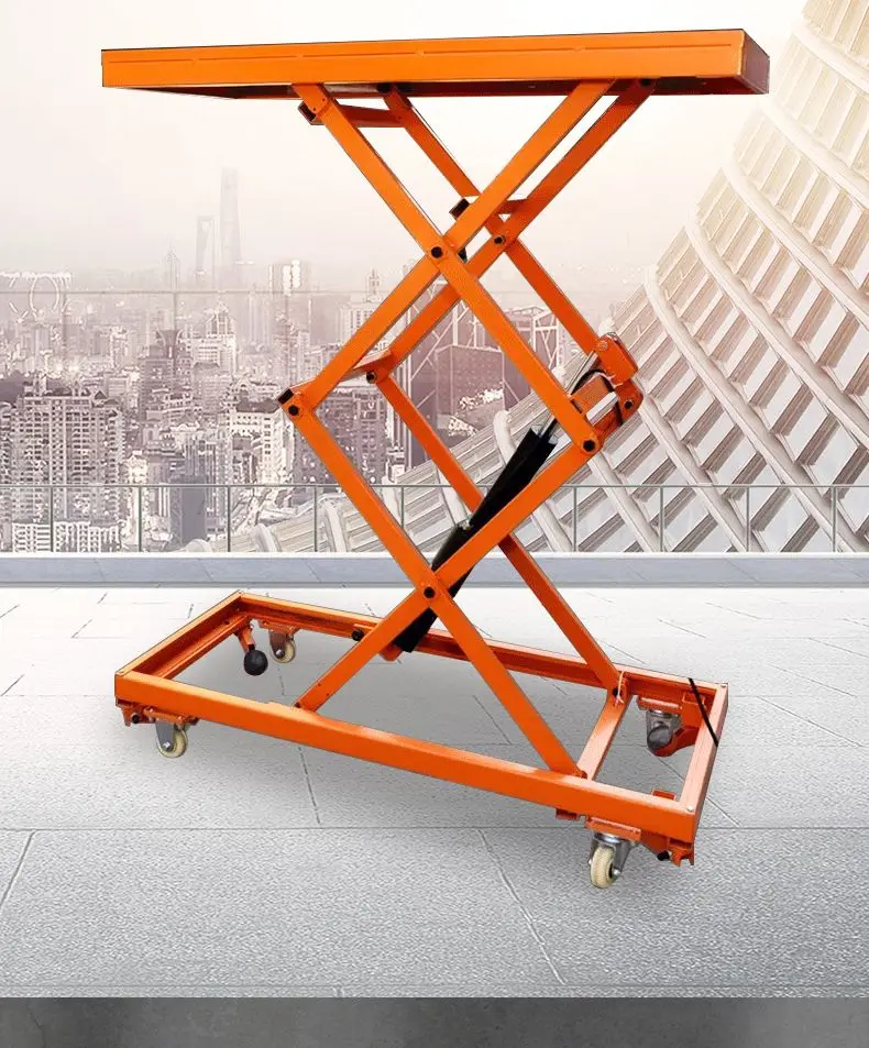 High Quality Electric Lifting Horse Stool Interior Decoration Lift Light New Folding Mobile Hydraulic Lifting Platform