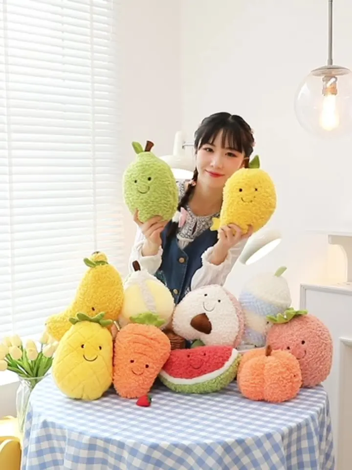 Fruit and vegetable doll series simulation fruit plush toy durian strawberry carrot plush toy pillow plush doll