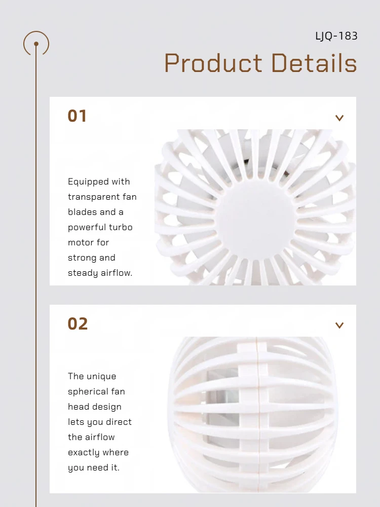 Fan, LED, USB, Portable - detail 6