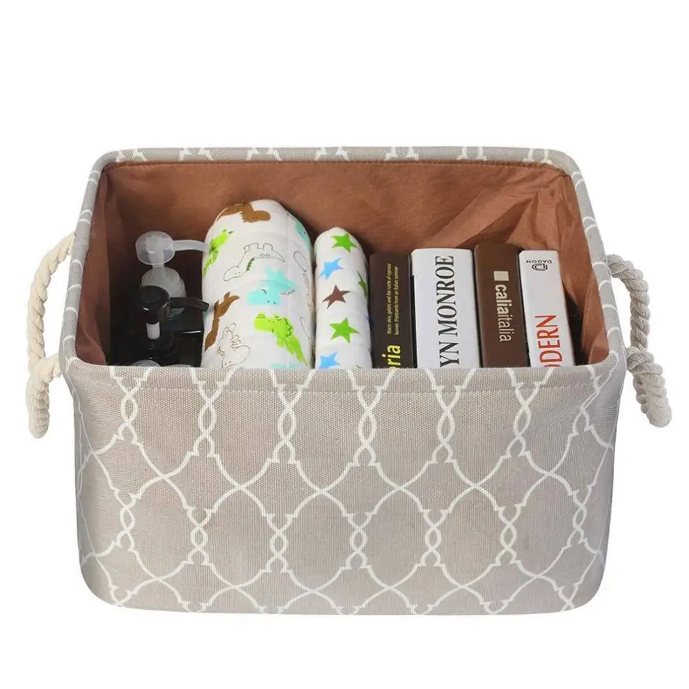 Home Decor Canvas Storage Bins Basket Organizers for Baby Toys,Makeup,Books