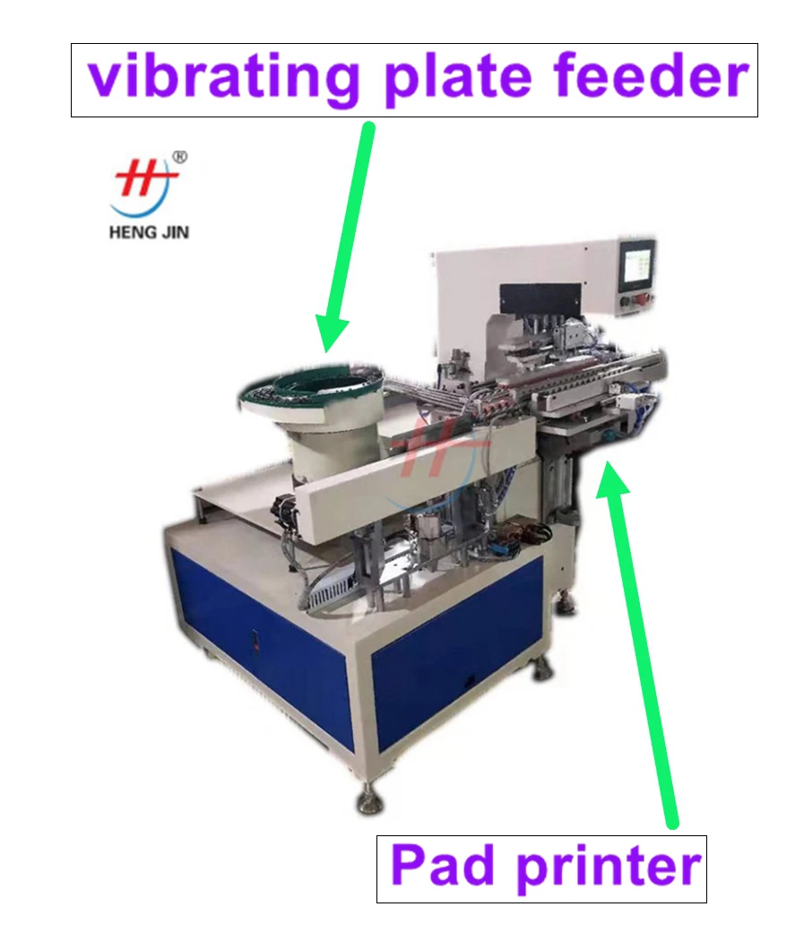 Full automatic vibrating plate auto feeder load pad printing machine