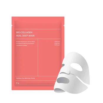 Wholesale Korean Real Deep Bio Collagen Face Mask Sheet Anti Wrinkle Pore Minimize Hydrating Overnight Hydrogel Mask