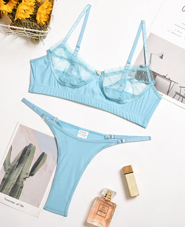 Multicolor Lingerie Woman Sexy Lingerie With Garters Belts Erotic Embroidery Underwear