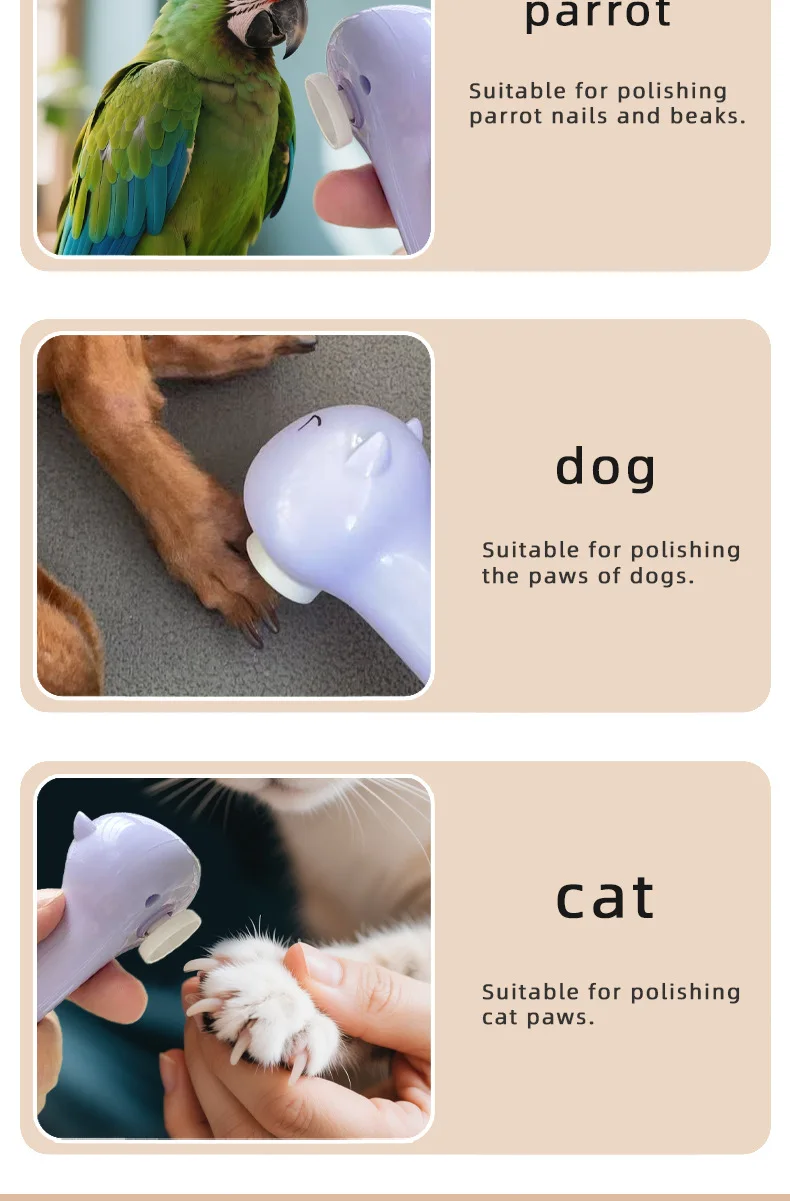 Wholesale New USB Rechargeable Pet Nail Grinder Safe to Use for Dogs and Cats Pet Supplies manufacture