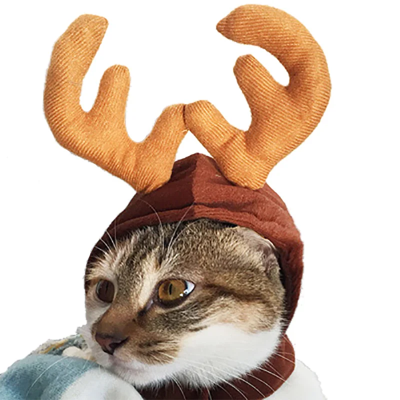 Christmas Pet Headdress Cloak Vest Fashionable Cotton Clothes for Cats Dogs Sustainable Small Animal Cloth Hangers