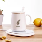 Coffee Hot Selling 2 In 1 55 Degrees Portable Thermostatic Mug For Coffee And Wireless Fast Charger Cup