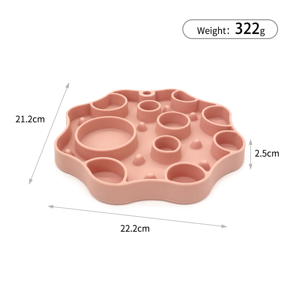 product 2 in 1 double sided slow feeder licking pad silicone dog lick mat dog food slow feeder dog bowl-52