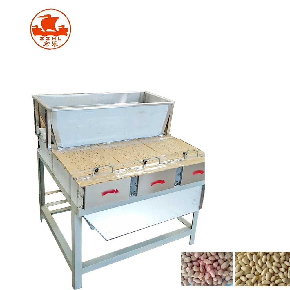 Automatic Roasted 200 Peanut Peeling Machine Nut and Soybean Red Skin Remover with Motor Core Components supplier