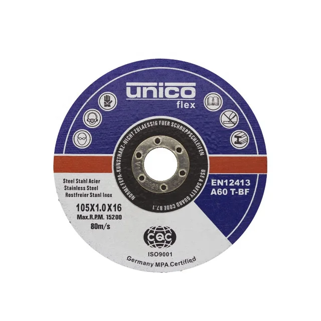 UNICO 105x1.0mm Cutting Wheels High Performance Metal Abrasive Tools Stainless Steel Cutting Disc